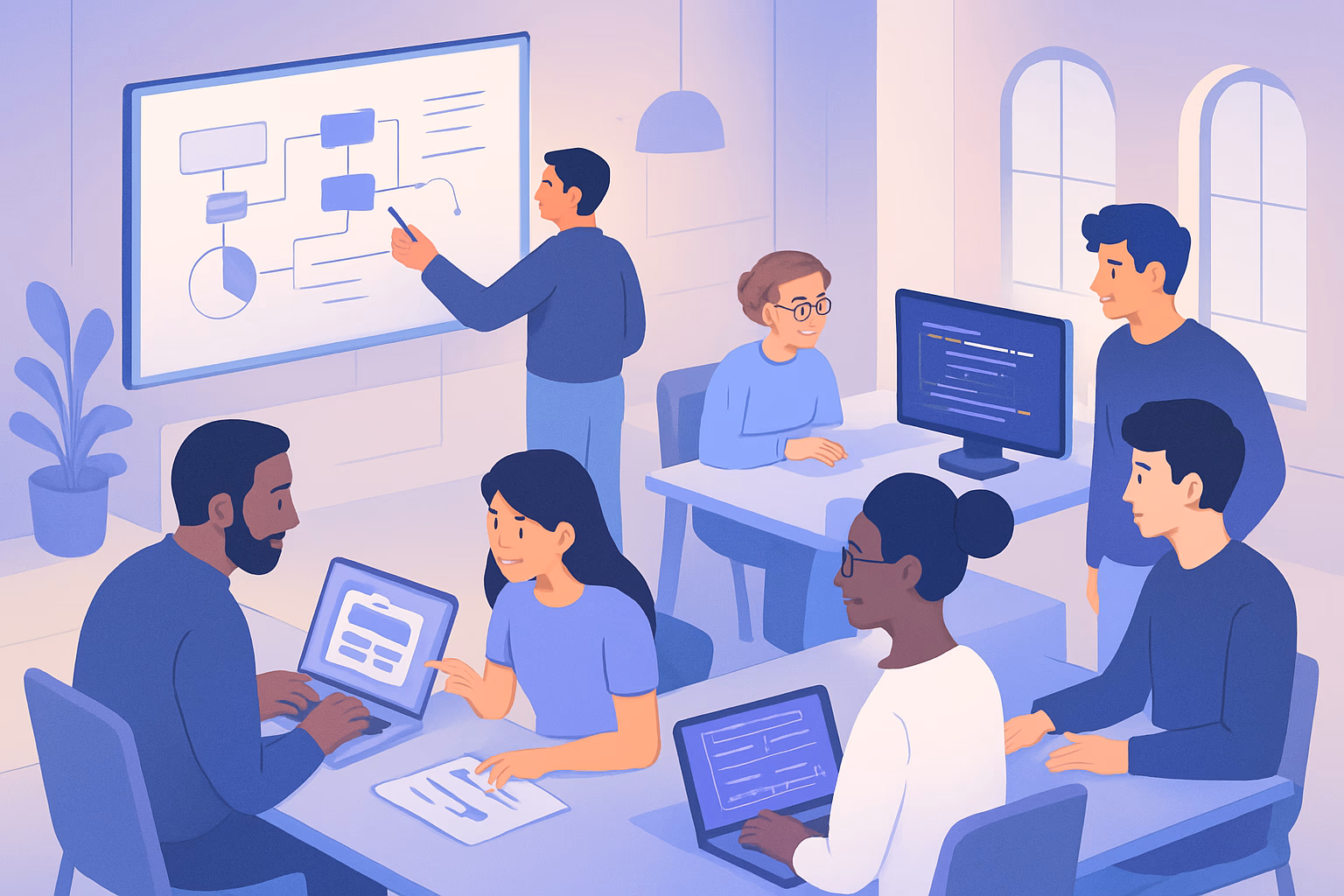 Our team working together